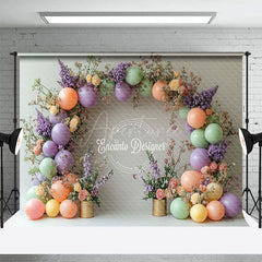 Aperturee - Aperturee Sweet Floral Balloon Arch Wedding Photo Backdrop