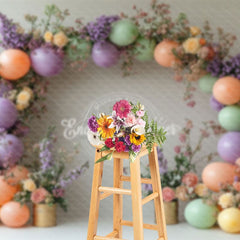 Aperturee - Aperturee Sweet Floral Balloon Arch Wedding Photo Backdrop