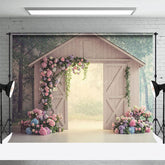 Aperturee - Aperturee Sweet Floral Farm Barn Elegant Wedding Backdrop