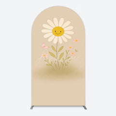 Aperturee - Aperturee Sweet Flower Butterfly Happy Birthday Arch Backdrop