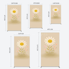 Aperturee - Aperturee Sweet Flower Butterfly Happy Birthday Rectangle Backdrop