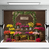 Aperturee - Aperturee Sweet Flower Shop Wooden Outdoor Wedding Backdrop