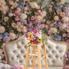 Aperturee - Aperturee Sweet Fresh Flowers Photography Headboard Backdrop