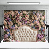 Aperturee - Aperturee Sweet Fresh Flowers Photography Headboard Backdrop