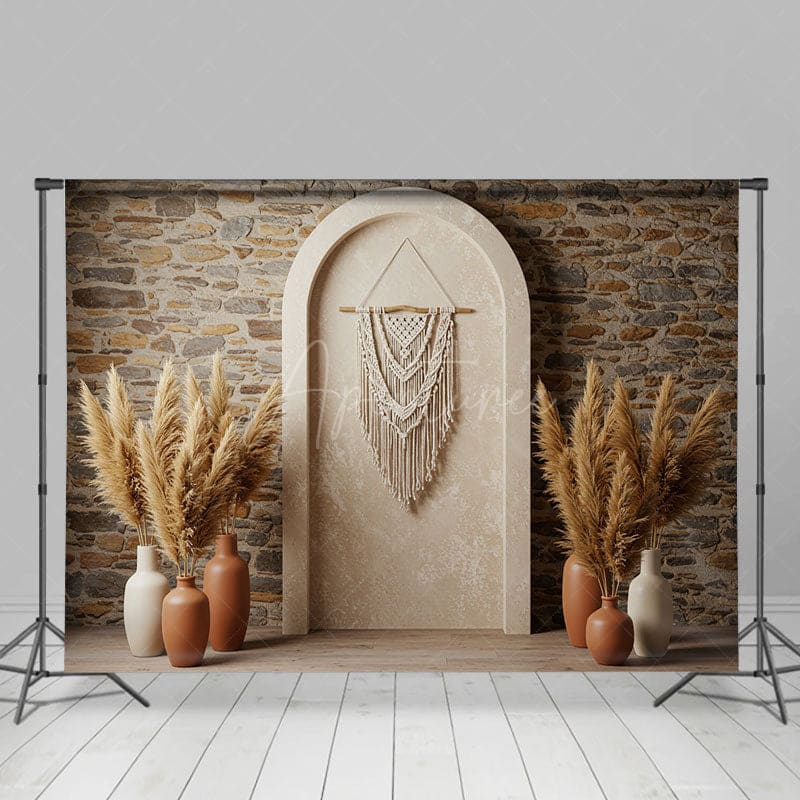 Aperturee - Aperturee Sweet Fresh Retro Wall Boho Decor Wedding Backdrop