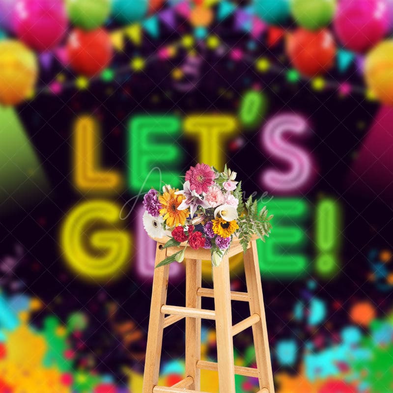 Aperturee - Aperturee Sweet Graffiti Wall Lets Gloe Dance Photo Backdrop
