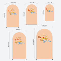 Aperturee - Aperturee Sweet Here Comes The Sun Baby Shower Arch Backdrop