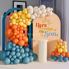 Aperturee - Aperturee Sweet Here Comes The Sun Baby Shower Arch Backdrop
