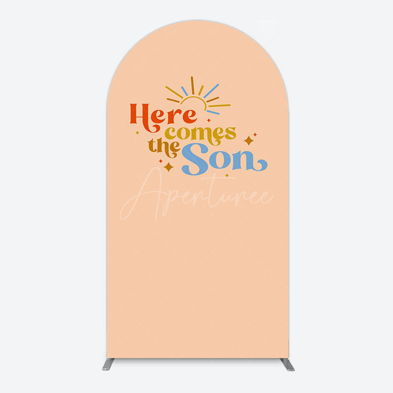 Aperturee - Aperturee Sweet Here Comes The Sun Baby Shower Arch Backdrop