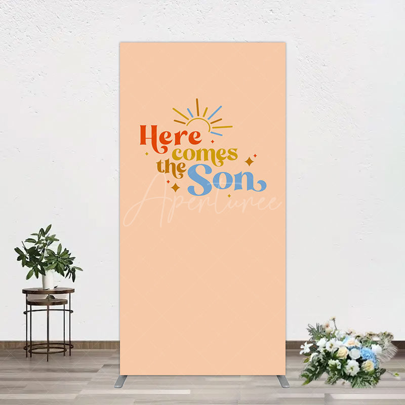 Aperturee - Aperturee Sweet Here Comes The Sun Baby Shower Rectangle Backdrop