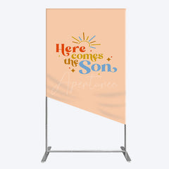 Aperturee - Aperturee Sweet Here Comes The Sun Baby Shower Rectangle Backdrop