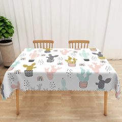 Aperturee - Aperturee Sweet Holiday Tablecloth with Carnival and Circus Pattern for Kids Birthday Party and Fun Celebrations