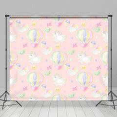 Aperturee - Aperturee Sweet Hot Air Balloon Unicorn Cake Smash Backdrop