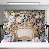 Aperturee - Aperturee Sweet Hydrangea Fresh Photography Headboard Backdrop