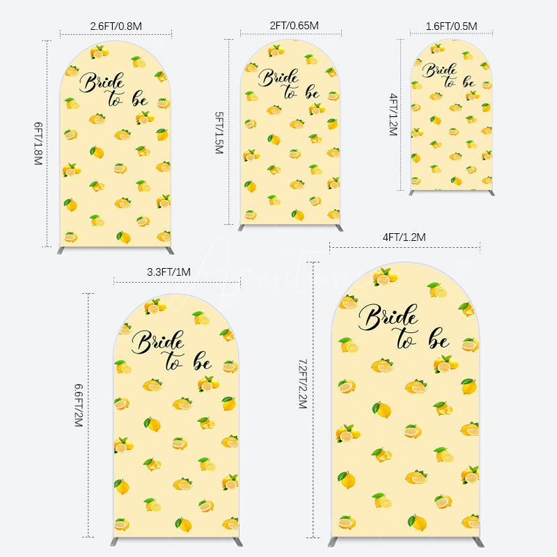 Aperturee - Aperturee Sweet Lemons Bride To Be Celebration Arch Backdrop