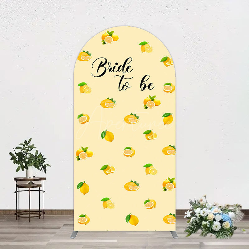 Aperturee - Aperturee Sweet Lemons Bride To Be Celebration Arch Backdrop