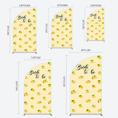 Aperturee - Aperturee Sweet Lemons Bride To Be Celebration Half Moon Arch Backdrop