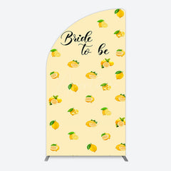 Aperturee - Aperturee Sweet Lemons Bride To Be Celebration Half Moon Arch Backdrop