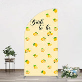 Aperturee - Aperturee Sweet Lemons Bride To Be Celebration Half Moon Arch Backdrop