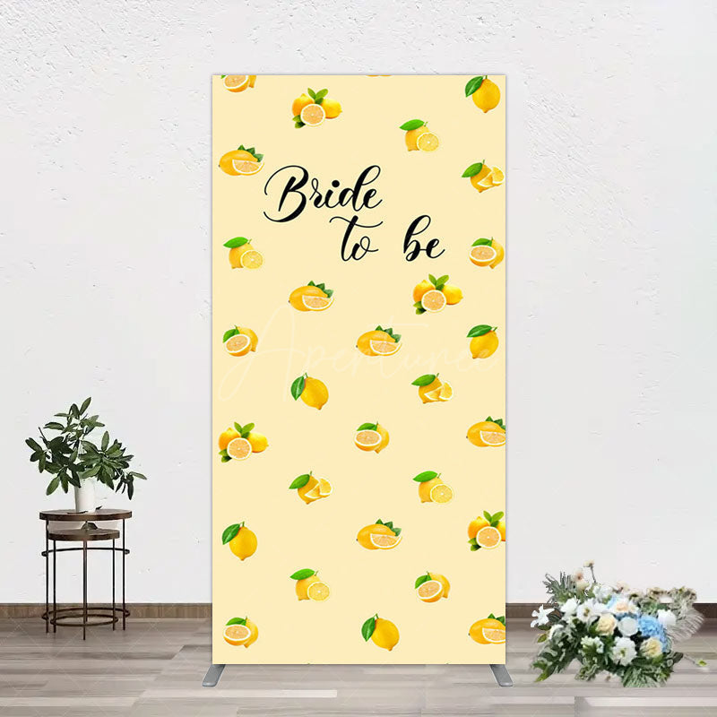 Aperturee - Aperturee Sweet Lemons Bride To Be Celebration Rectangle Backdrop