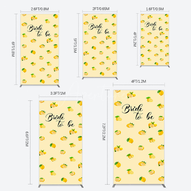 Aperturee - Aperturee Sweet Lemons Bride To Be Celebration Rectangle Backdrop