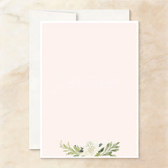 Aperturee - Aperturee Sweet Little Peach Floral Baby Shower Invitation Custom Personalized Party Stationery