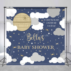 Aperturee - Aperturee Sweet Moonlight Night Custom Baby Shower Backdrop