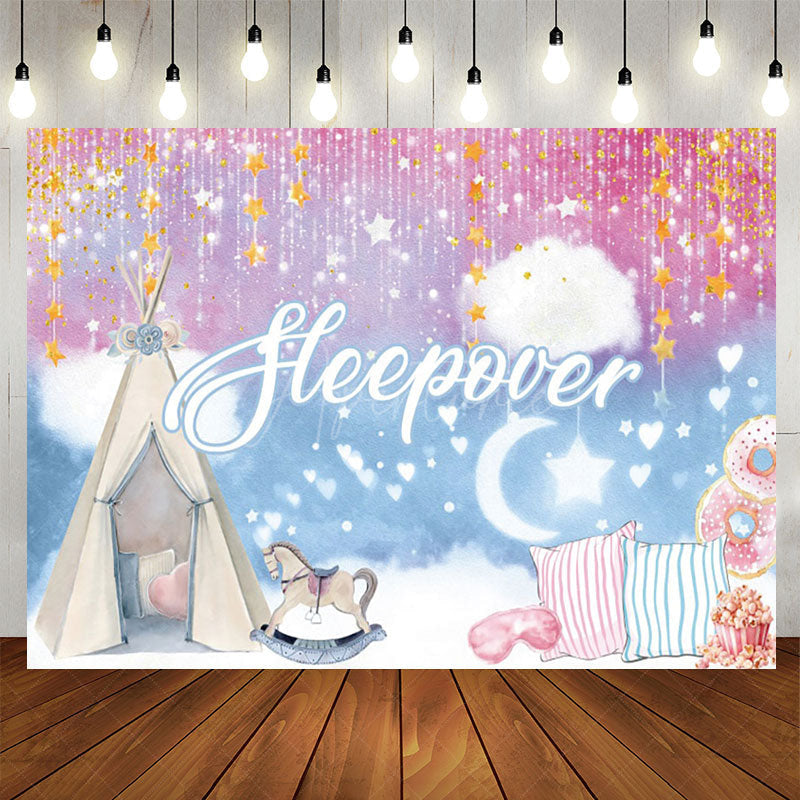 Aperturee - Aperturee Sweet Moonlights Tent Pillow Gift Sleepover Backdrop