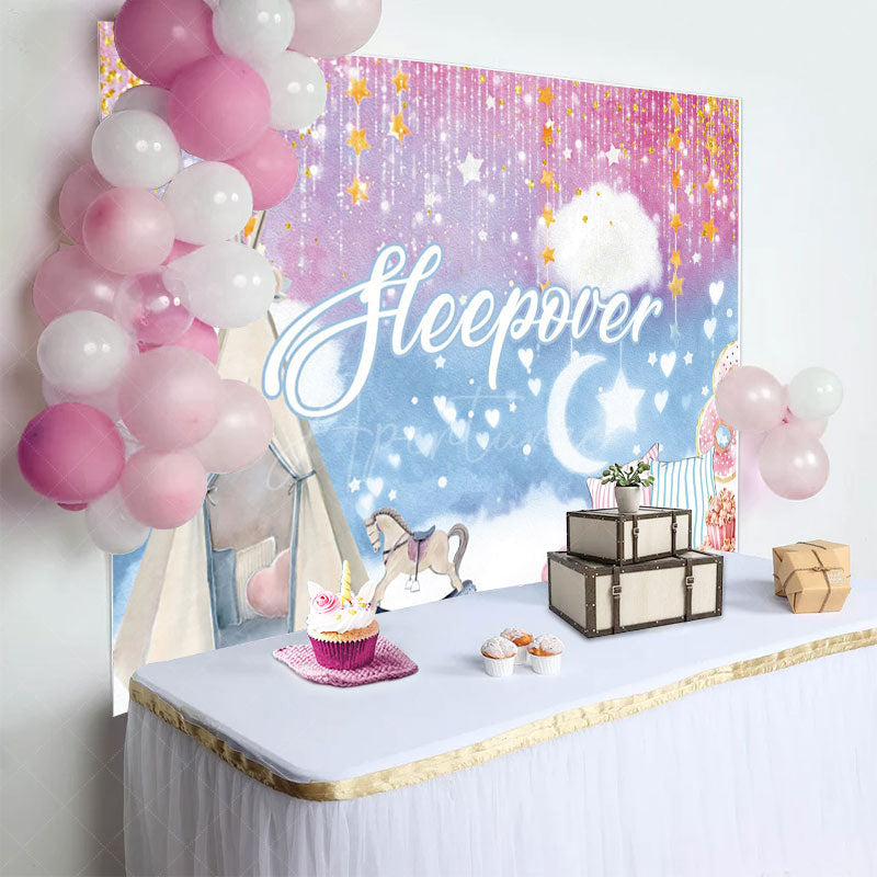 Aperturee - Aperturee Sweet Moonlights Tent Pillow Gift Sleepover Backdrop