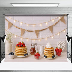 Aperturee - Aperturee Sweet Muffin White Brick Wall Cake Smash Backdrop