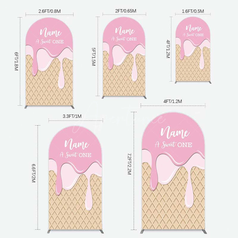 Aperturee Aperturee Sweet One Pink Girls Birthday Arch Backdrop
