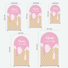 Aperturee Aperturee Sweet One Pink Girls Birthday Arch Backdrop