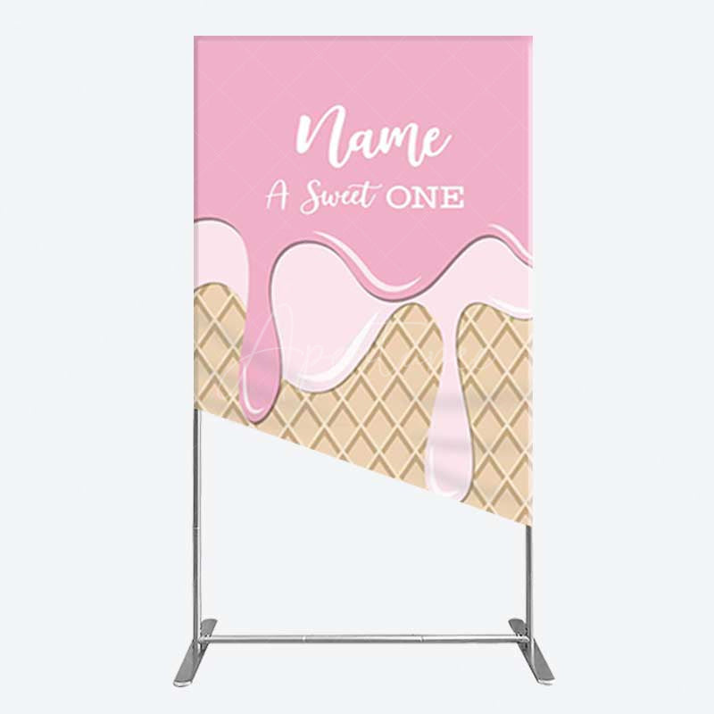 Aperturee Aperturee Sweet One Pink Girls Birthday Rectangle Backdrop