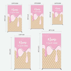 Aperturee Aperturee Sweet One Pink Girls Birthday Rectangle Backdrop