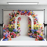 Aperturee - Aperturee Sweet Simple Floral Arch Elegant Wedding Backdrop