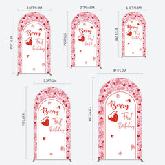 Aperturee - Aperturee Sweet Strawberry Cute First Birthday Arch Backdrop