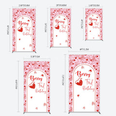 Aperturee - Aperturee Sweet Strawberry Cute First Birthday Rectangle Backdrop
