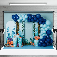 Aperturee - Aperturee Sweet Under The Sea Balloons Cake Smash Backdrop