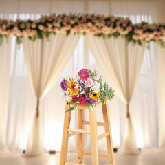 Aperturee - Aperturee Sweet Weddingesq Floral Fresh Light Window Backdrop