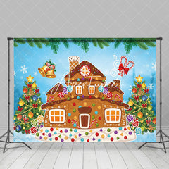 Aperturee - Aperturee Sweety Gingerbread Pine Merry Christmas Backdrop