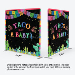 Aperturee - Aperturee Taco Bout A Baby Fabric Backdrop Cover for Baby Shower