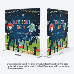 Aperturee - Aperturee Taco Bout Ugly Christmas Square Arch Fabric Backdrop