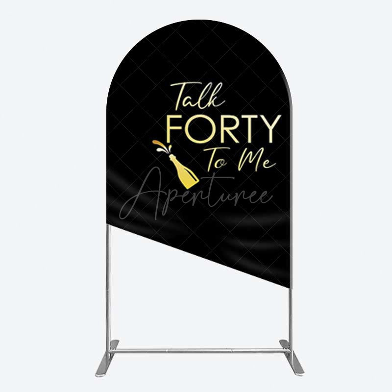 Aperturee Aperturee Talk Forty To Me Black Birthday Arch Backdrop