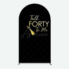 Aperturee Aperturee Talk Forty To Me Black Birthday Arch Backdrop