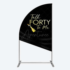 Aperturee Aperturee Talk Forty To Me Black Birthday Half Moon Arch Backdrop