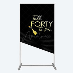 Aperturee Aperturee Talk Forty To Me Black Birthday Rectangle Backdrop