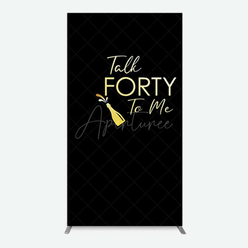 Aperturee Aperturee Talk Forty To Me Black Birthday Rectangle Backdrop