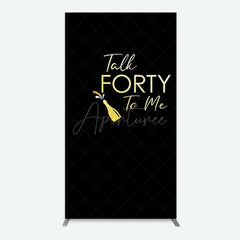 Aperturee Aperturee Talk Forty To Me Black Birthday Rectangle Backdrop