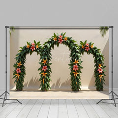 Aperturee - Aperturee Te Fiti Hawaii Plants Arch Door Cake Smash Backdrop