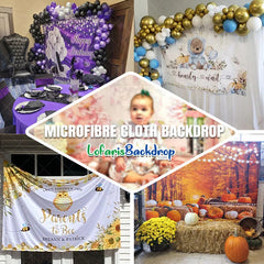 Aperturee - Aperturee Teal Abstract Bubble and Gold Starfish Backdrop Pearl Ocean Photography Background Summer Event Decor